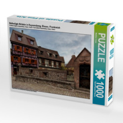 Befestigte Brücke in Kaysersberg, Elsass, Frankreich (Puzzle)