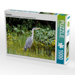 CALVENDO Puzzle Graureiher | 1000 Teile Lege-Größe 64x48cm Foto-Puzzle für glückliche Stunden