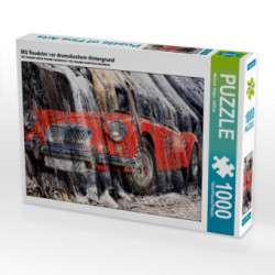 CALVENDO Puzzle MG Roadster vor dramatischem Hintergrund | 1000 Teile Lege-Größe 64x48cm Foto-Puzzle für glückliche Stunden