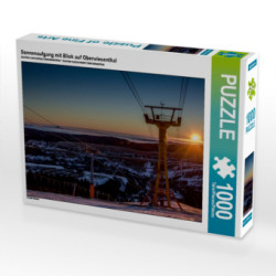 Sonnenaufgang mit Blick auf Oberwiesenthal (Puzzle)