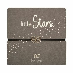 Armband - "Little Stars" - vergoldet - Schmetterling