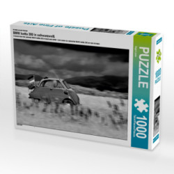 CALVENDO Puzzle BMW Isetta 300 in schwarzweiß 1000 Teile Lege-Größe 64 x 48 cm Foto-Puzzle Bild von Ingo Laue