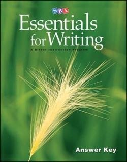 SRA Essentials for Writing Answer Key