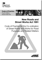 Code of practice for the co-ordination of street works and works for road purposes and related matters