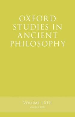 Oxford Studies in Ancient Philosophy, Volume 63