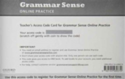Grammar Sense 2e Teachers Access Code Card Stand Alone