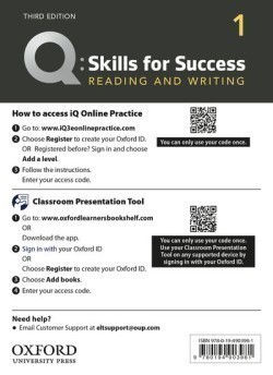 Q: Skills for Success Third Edition 1 Reading & Writing Teacher's Access Card