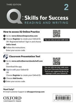 Q: Skills for Success Third Edition 2 Reading & Writing Teacher's Access Card