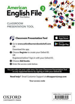 American English File Third Edition Level 3: Classroom Presentation Tool (Access Code Card)