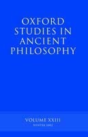 Oxford Studies in Ancient Philosophy volume XXIII
