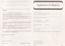 Baptism Application Form B1 1=PK50