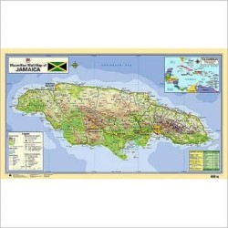 Wall Map Jamaica