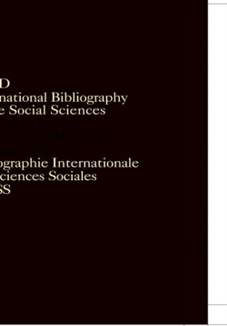 IBSS: Political Science: 1974 Volume 23