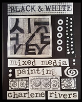 Black and White Mixed Media Painting