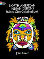 North American Indian Designs Stained Glass Colouring Book