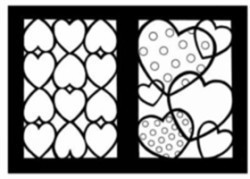 Hearts Stained Glass Coloring Book