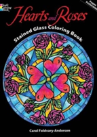 Hearts and Roses Stained Glass Coloring Book