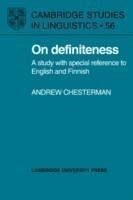 On Definiteness A Study with Special Reference to English and Finnish