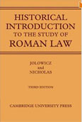 Historical Introduction to the Study of Roman Law