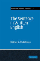 Sentence in Written English A Syntactic Study Based on an Analysis of Scientific Texts