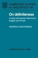 On Definiteness A Study with Special Reference to English and Finnish