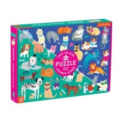 CATS & DOGS 100 PC DOUBLE SIDED PUZZLE