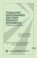Translating Questionnaires and Other Research Instuments