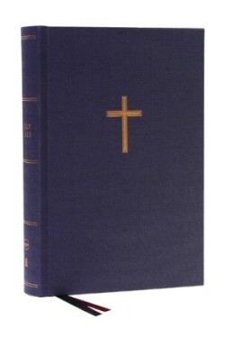 NKJV, Single-Column Wide-Margin Reference Bible, Cloth over Board, Blue, Red Letter, Comfort Print