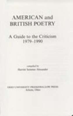 American and British Poetry