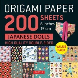 Origami Paper 200 sheets Japanese Dolls 6" (15 cm)