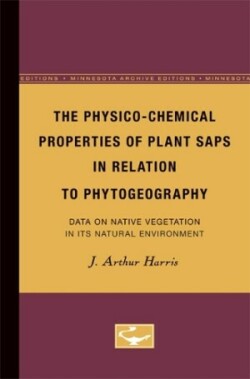 Physico-Chemical Properties of Plant Saps in Relation to Phytogeography