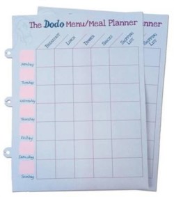 Dodo Pad Weekly Wipe-Clean Menu / Meal Planner