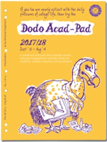 Dodo ACAD-PAD 2017-2018 Filofax-Compatible A4 Organiser Diary (2/3/4 Ring/US Letter Size) Refill, Mid-Year / Academic, Week to View