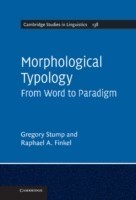 Morphological Typology From Word to Paradigm