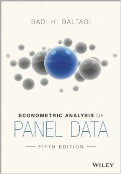 Econometric Analysis of Panel Data, 5th Edition