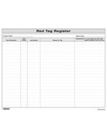 5S Red Tag Register Form