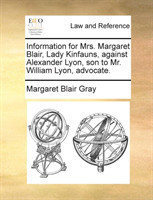 Information for Mrs. Margaret Blair, Lady Kinfauns, against Alexander Lyon, son to Mr. William Lyon, advocate.