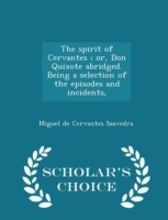 Spirit of Cervantes; Or, Don Quixote Abridged. Being a Selection of the Episodes and Incidents, - Scholar's Choice Edition