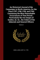 AN HISTORICAL JOURNAL OF THE CAMPAIGNS I