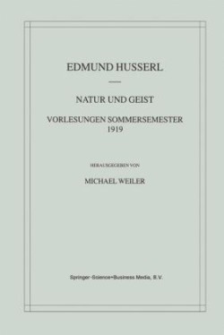 Natur und Geist: Vorlesungen Sommersemester 1919