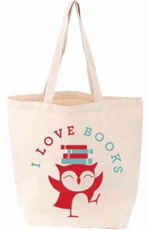 I Love Books Bird Tote Bag