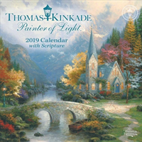 Thomas Kinkade Painter of Light with Scripture 2019 Mini Wall Calendar