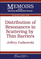 Distribution of Resonances in Scattering by Thin Barriers