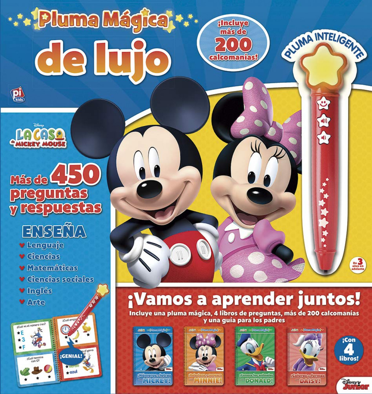 LÁPIZ MÁGICO CON STICKERS MICKEY QUIZ IT PEN