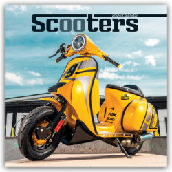Scooters Square Wall Calendar 2024
