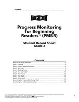 PMBR Student Record Sheets