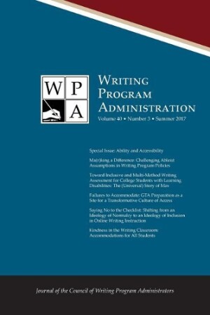 Wpa Writing Program Administration 40.3 (Summer 2017)