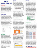 Excel Pivot Tables Laminated Tip Card