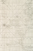 1781 Map With Part of Europe, Africa and America - A Poetose Notebook / Journal / Diary (50 pages/25 sheets)