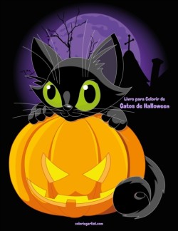 Livro para Colorir de Gatos de Halloween